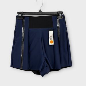 Ultracor Ultra High Essential Pavo Short in Blue with Black Patent Stripe XS NWT